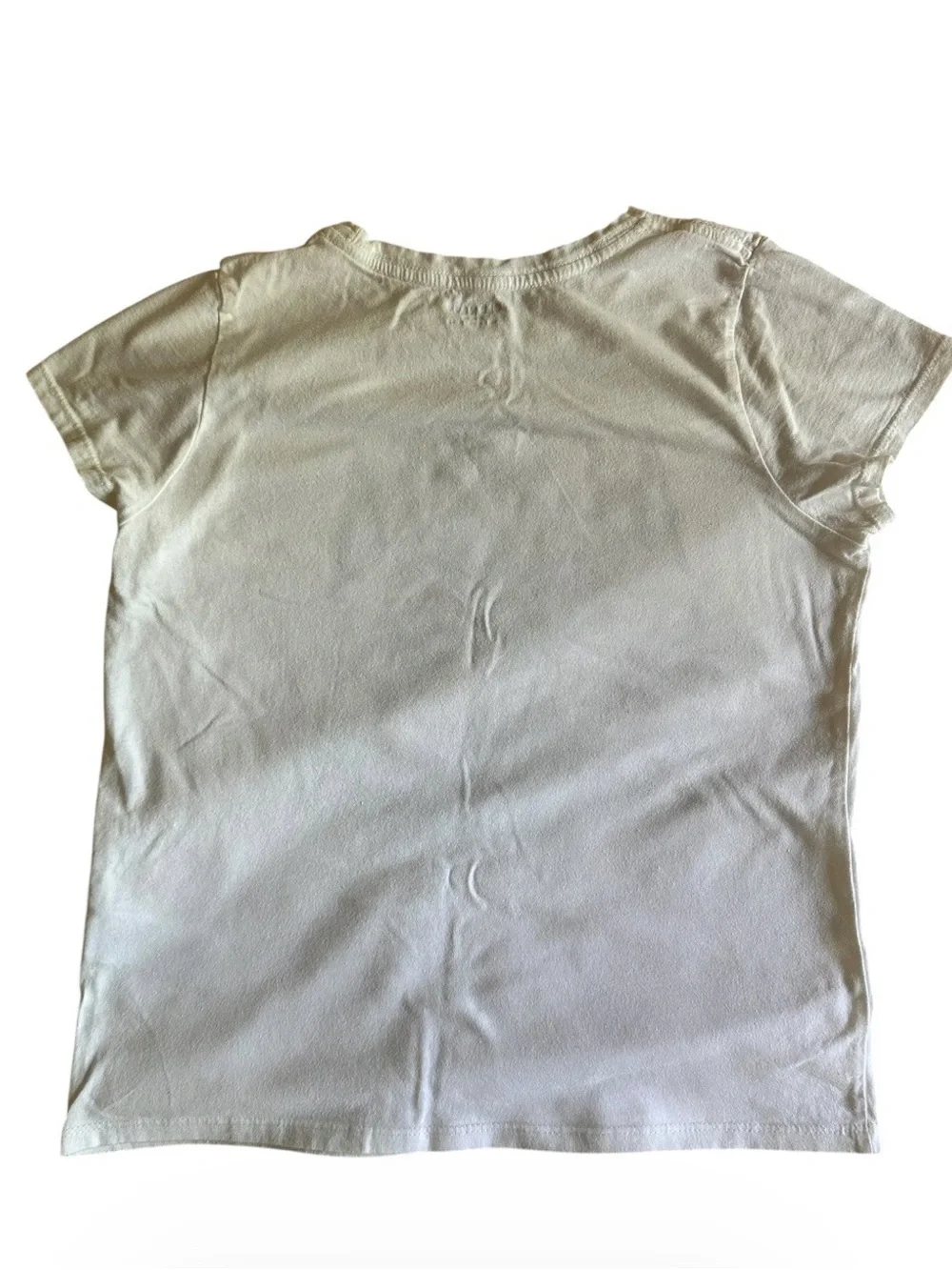 Old Navy White Graphic Tee with Green Tropical 'Aloha' Print